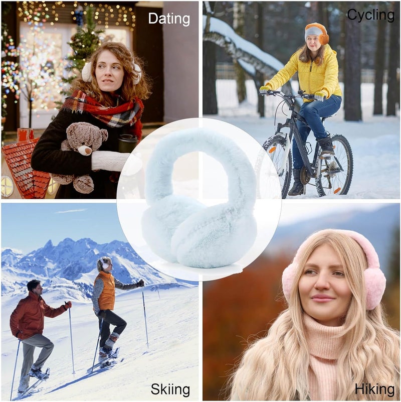 SUNBORRY Store Foldable Ear Muffs for Women, Faux Fur Adjustable Earmuffs for Winter - Image 5